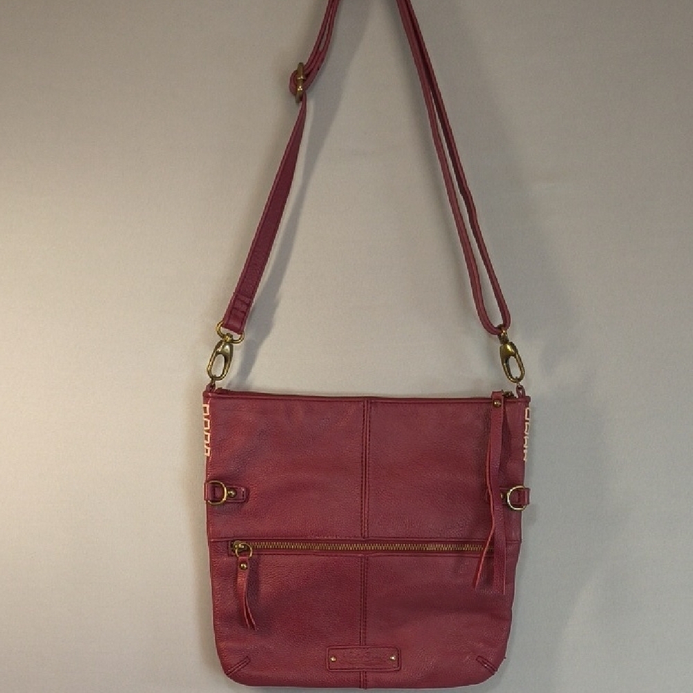 Lucky Brand Red Leather Crossbody / Shoulder Bag